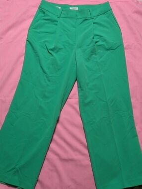 Loft Tailored Green Wide-Leg Women's Pants
